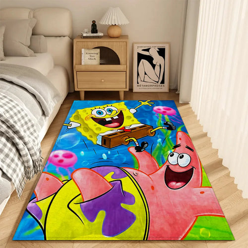 Tapis de salon Bob l'Éponge : Patrick géant et Bob