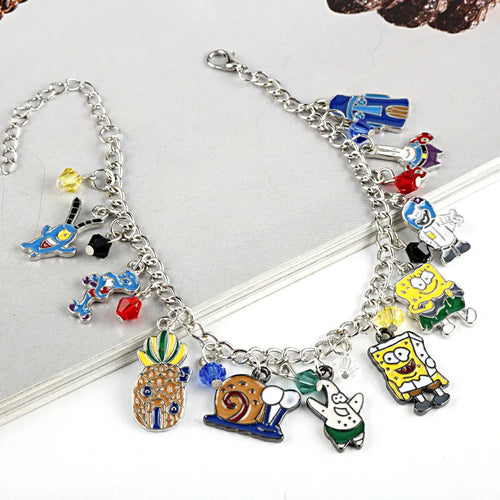 Bracelet gourmette Bob l'Éponge : multi-charms