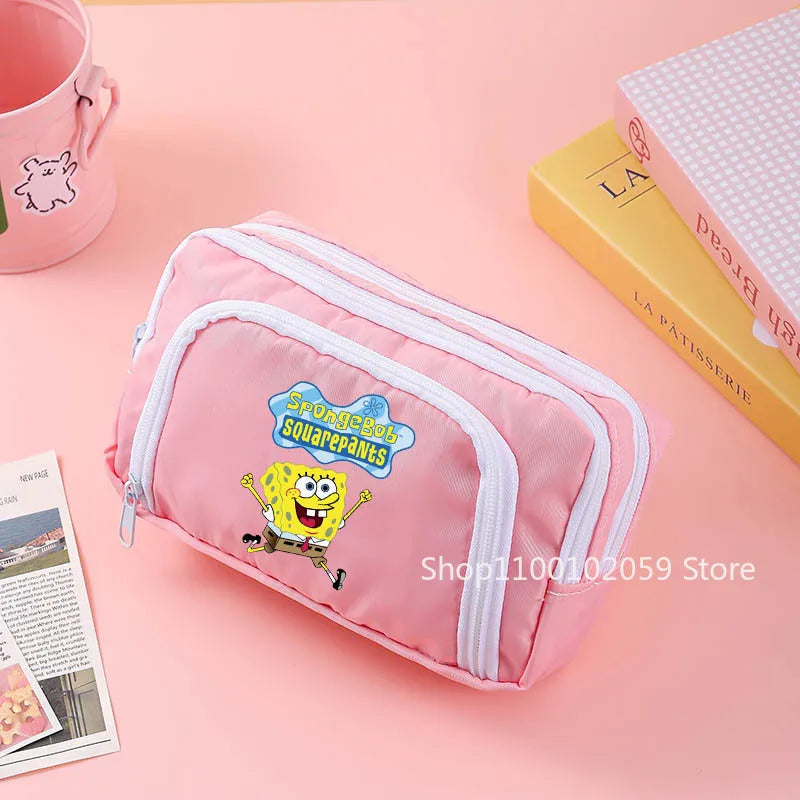 Trousse à crayons rose Bob l'Éponge
