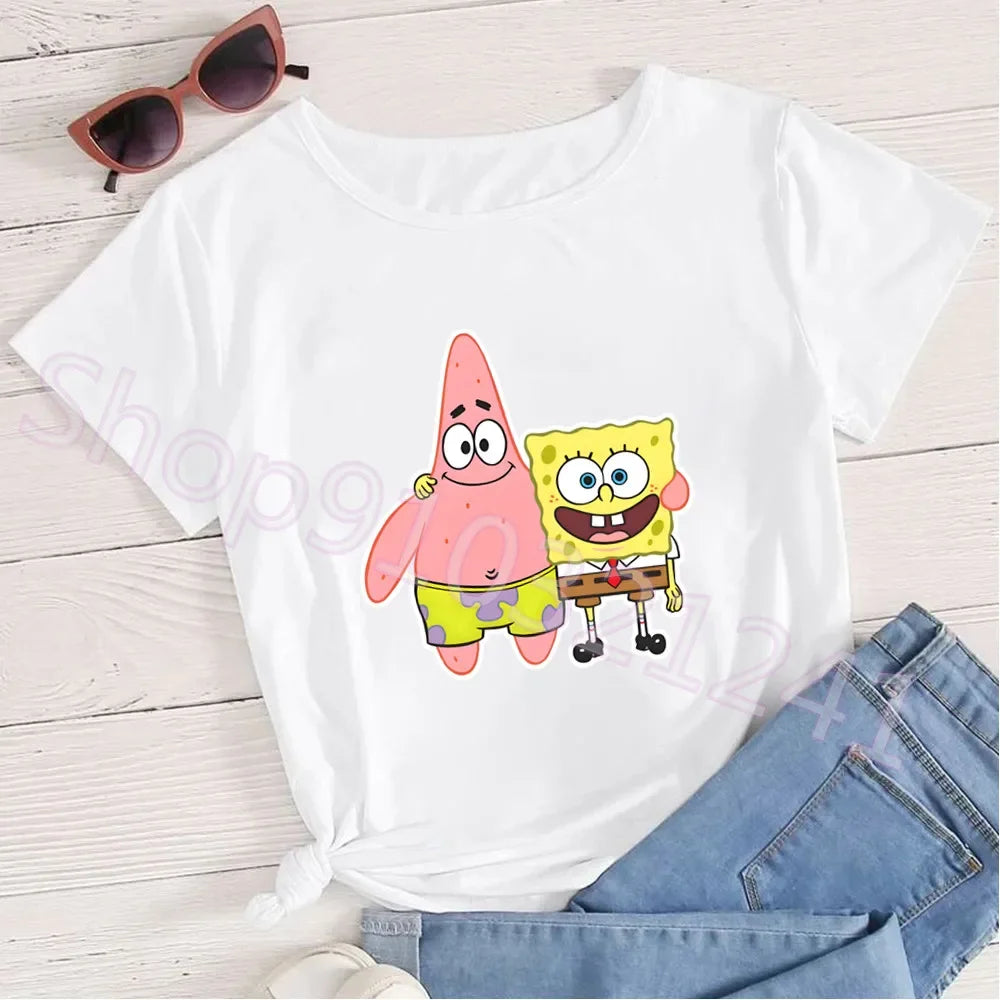 T-shirt Bob l'Éponge : Bob et Patrick bras dessus bras dessous